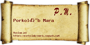 Porkoláb Mara névjegykártya